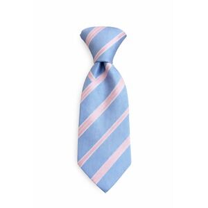 Versace Men's Silk Blue Pink Stripe Classic Necktie